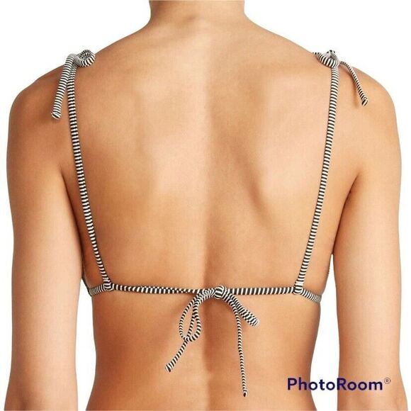 Onia Avery Bikini Top Black Metallic Size Medium - Picture 10 of 11